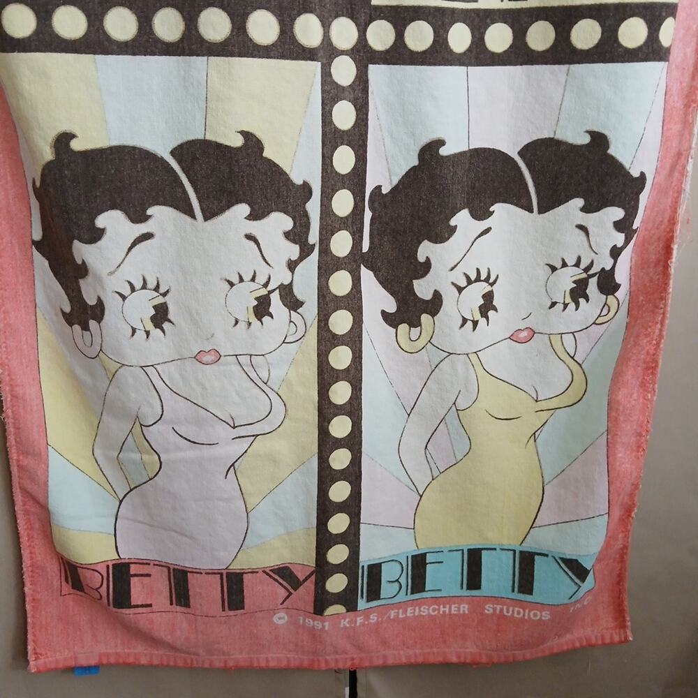 Vintage 1991 Betty Boop Towel KFS Fleischer Studio Jay Franco Taiwan 100% Cotton - Picture 6 of 16